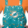 Miami Dolphins NFL Mens Paint Splatter Bib Shortalls