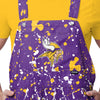 Minnesota Vikings NFL Mens Paint Splatter Bib Shortalls