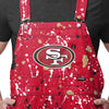San Francisco 49ers NFL Mens Paint Splatter Bib Shortalls
