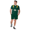 Green Bay Packers NFL Mens Team Stripe Bib Shortalls