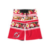New Jersey Devils Mens NHL Floral Stripe Boardshorts