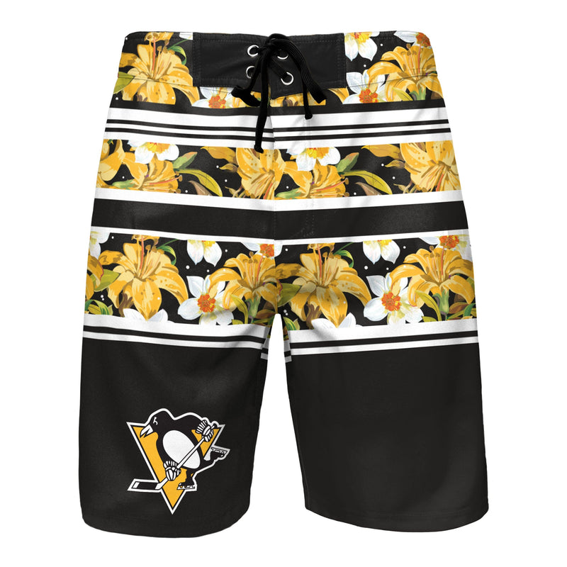 FOCO Pittsburgh Penguins NHL Mens Floral Button Up Shirt