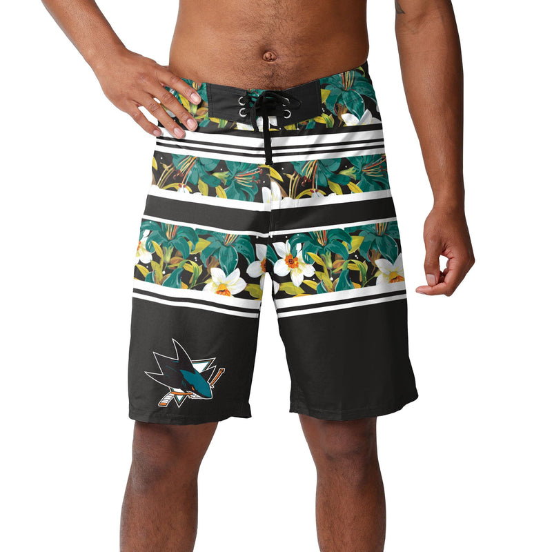 San Jose Sharks NHL Flower 3D All Over Printed Hawaiian Shirt - Limotees