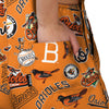 Baltimore Orioles MLB Womens Historic Print Bib Shortalls (PREORDER - SHIPS LATE MAY)