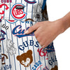 Chicago Cubs MLB Womens Historic Print Bib Shortalls (PREORDER - SHIPS LATE MAY)