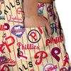 Philadelphia Phillies MLB Womens Historic Print Bib Shortalls