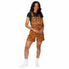 Cincinnati Bengals NFL Womens Tiger Stripe Thematic Bib Shortalls