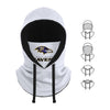 Baltimore Ravens NFL White Drawstring Hooded Gaiter