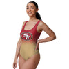San Francisco 49ers NFL Womens Gametime Gradient One Piece Bathing Suit