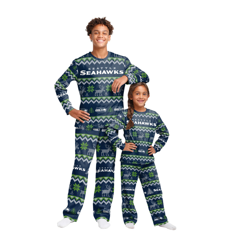 Seattle Seahawks Holiday One Piece Pajamas