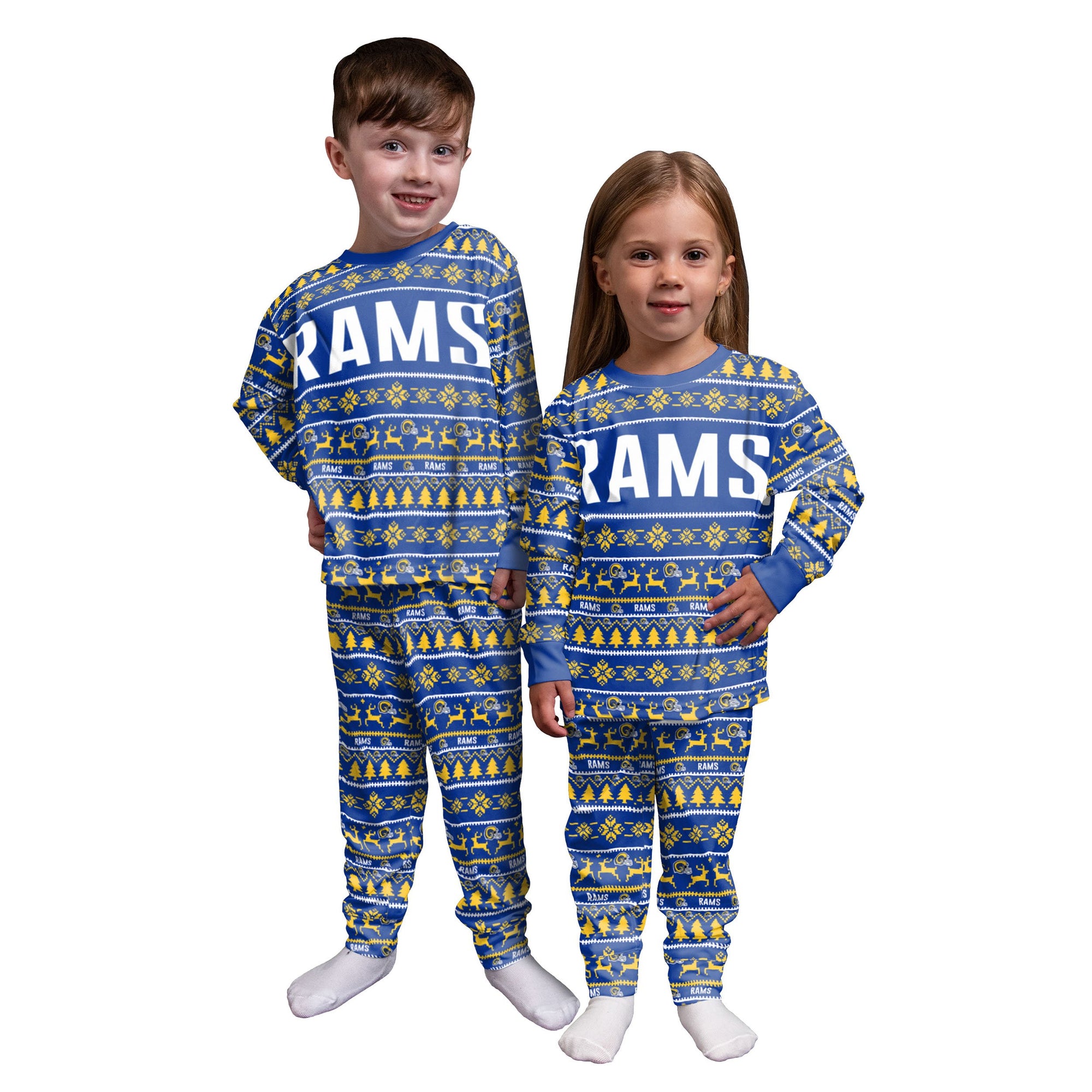 Ramc Pyjamas Los Angeles Rams NFL Family Holiday Pajamas