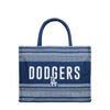 Los Angeles Dodgers MLB Stitch Pattern Canvas Tote Bag