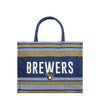 Milwaukee Brewers MLB Stitch Pattern Canvas Tote Bag