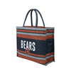 Chicago Bears NFL Stitch Pattern Canvas Tote Bag