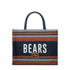 Chicago Bears NFL Stitch Pattern Canvas Tote Bag