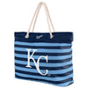 Kansas City Royals MLB Nautical Stripe Tote Bag