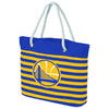 Golden State Warriors NBA Nautical Stripe Tote Bag