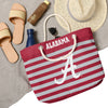 Alabama Crimson Tide NCAA Nautical Stripe Tote Bag