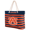 Auburn Tigers NCAA Nautical Stripe Tote Bag
