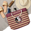 Florida State Seminoles NCAA Nautical Stripe Tote Bag