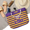 LSU Tigers NCAA Nautical Stripe Tote Bag