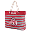 Ohio State Buckeyes NCAA Nautical Stripe Tote Bag