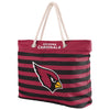 Arizona Cardinals NFL Nautical Stripe Tote Bag