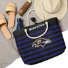 Baltimore Ravens NFL Nautical Stripe Tote Bag