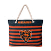 Chicago Bears NFL Nautical Stripe Tote Bag