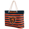Chicago Bears NFL Nautical Stripe Tote Bag