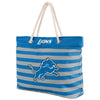 Detroit Lions NFL Nautical Stripe Tote Bag