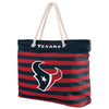 Houston Texans NFL Nautical Stripe Tote Bag