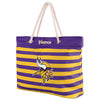 Minnesota Vikings NFL Nautical Stripe Tote Bag