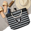 Las Vegas Raiders NFL Nautical Stripe Tote Bag