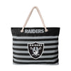 Las Vegas Raiders NFL Nautical Stripe Tote Bag