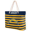 Los Angeles Chargers NFL Nautical Stripe Tote Bag