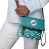 Miami Dolphins NFL Printed Collection Foldover Tote Bag