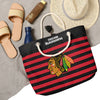 Chicago Blackhawks NHL Nautical Stripe Tote Bag
