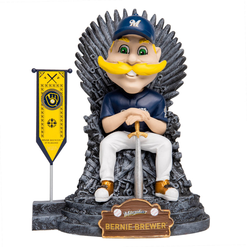 Milwaukee Brewers MLB Game Of Thrones Mascot On The Throne Bobblehead
