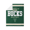 Milwaukee Bucks NBA Team Property Sherpa Plush Throw Blanket