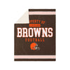 Cleveland Browns NFL Team Property Sherpa Plush Throw Blanket