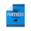 Carolina Panthers NFL Team Property Sherpa Plush Throw Blanket