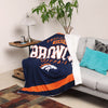 Denver Broncos NFL Team Property Sherpa Plush Throw Blanket