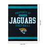 Jacksonville Jaguars NFL Team Property Sherpa Plush Throw Blanket