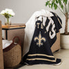 New Orleans Saints NFL Team Property Sherpa Plush Throw Blanket