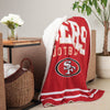 San Francisco 49ers NFL Team Property Sherpa Plush Throw Blanket