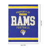 Los Angeles Rams NFL Team Property Sherpa Plush Throw Blanket