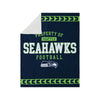 Seattle Seahawks NFL Team Property Sherpa Plush Throw Blanket