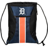 Detroit Tigers MLB Big Stripe Zipper Drawstring Backpack