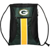 Green Bay Packers NFL Big Stripe Zipper Drawstring Backpack